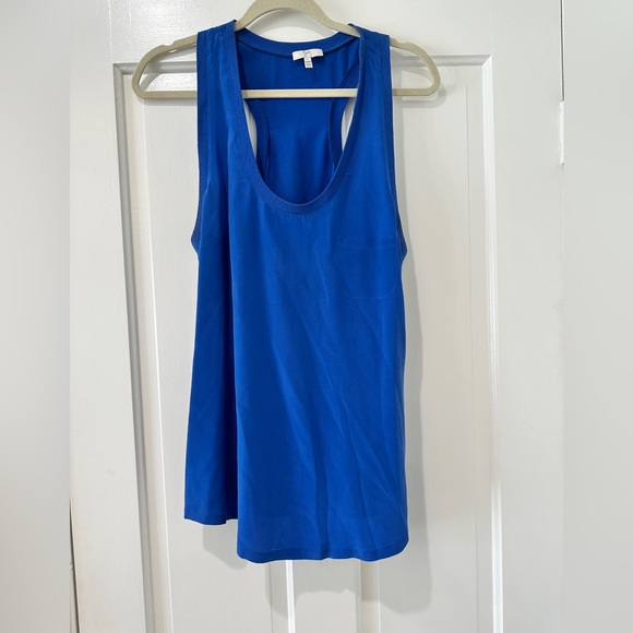 Joie Silke cobalt blue Racerback top tank blouse - Picture 5 of 9